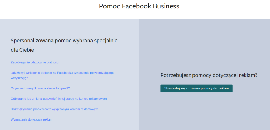 jak skontaktować się z facebook polska