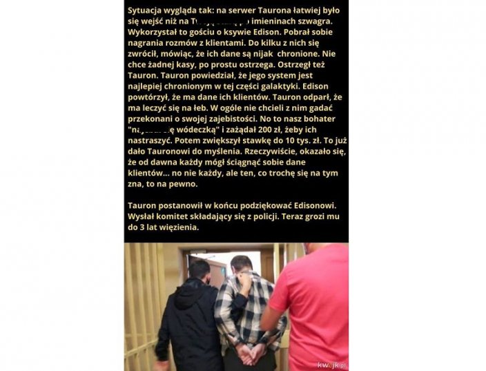 historia ataku hakera na taurona