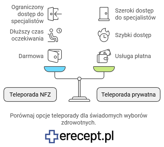 teleporada nfz vs teleporada prywatna na erecept.pl