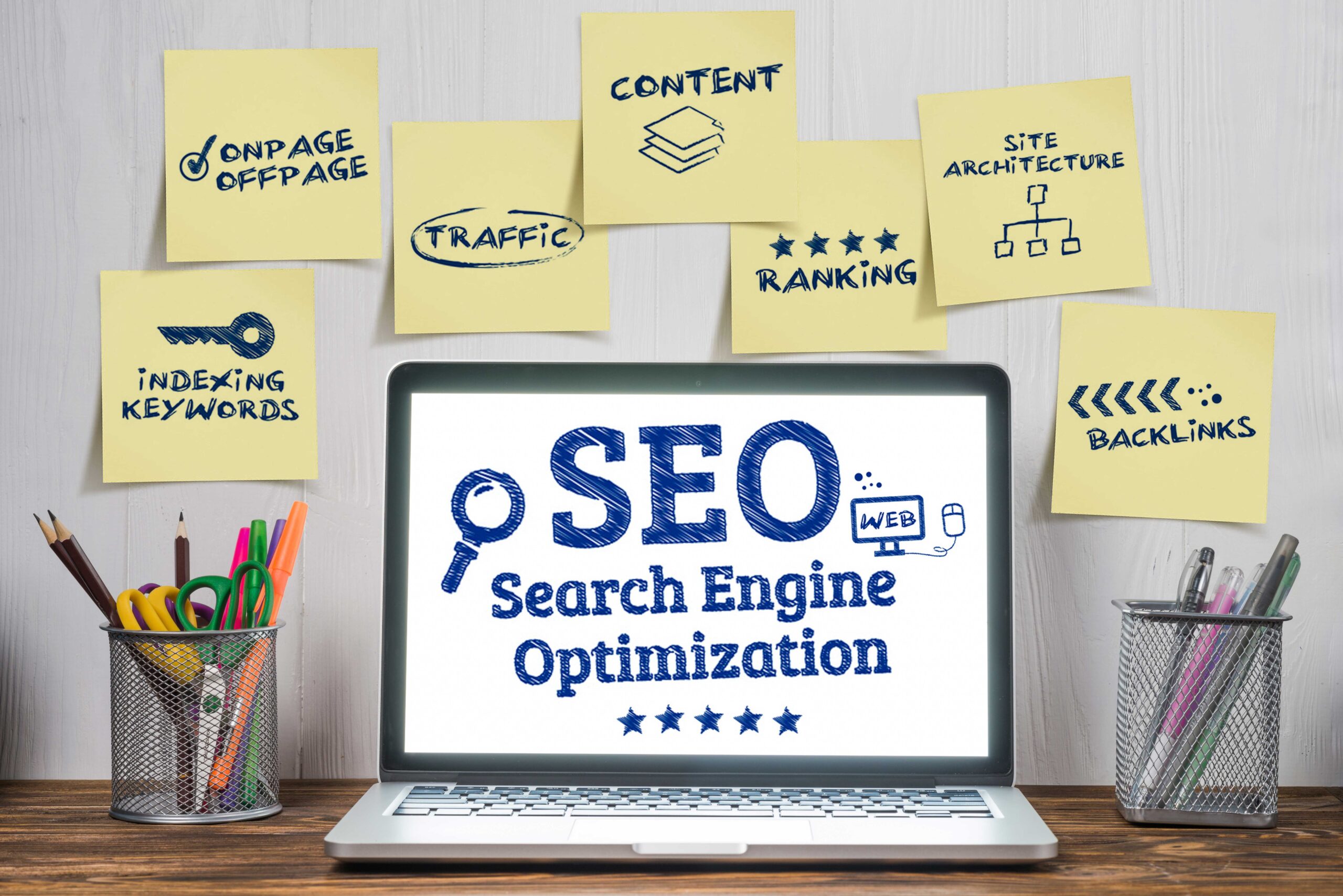 Na zdjęciu przedstawiony jest proces opracowywania kampanii SEO