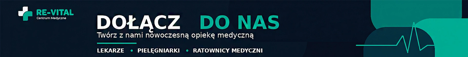 Baner reklamowy promujący pracę w firmie Re-Vital Sp. z o.o.
