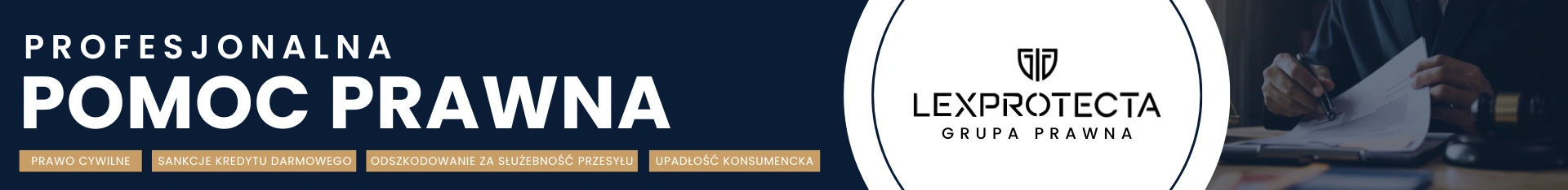Baner promujący rekrutację w firmie Lex Protecta