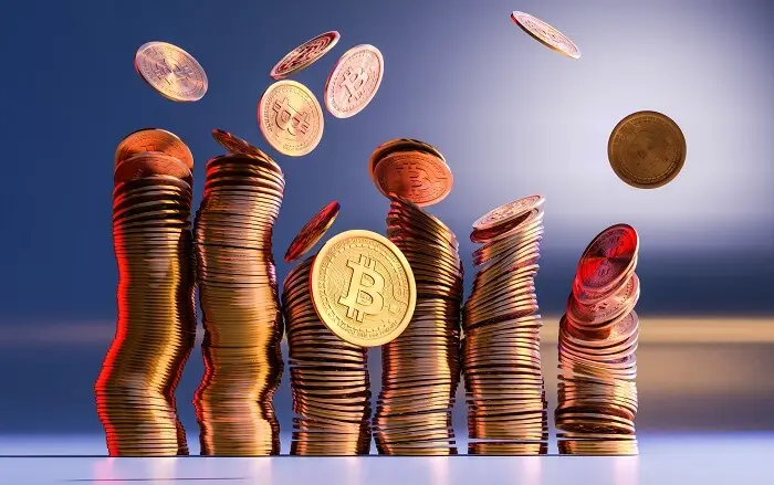 Bitcoin - wizualizacja wirtualnej monety Bitcoin