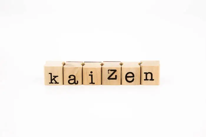 Kaizen - drewniane klocki z napisem kaizen
