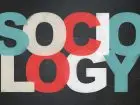 Socjologia - kolorowy napis po angielsku
