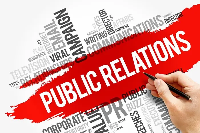 Public Relations - kolaż z haseł, główne hasło "public relations"