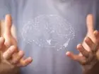 Schemat ludzkiego mózgu w dłoniach
