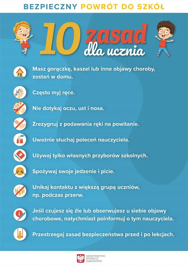 bezpieczny powrót do szkoły instrukcja