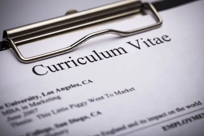 Dokument podpisany curriculum vitae