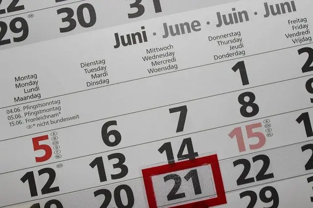 Zmiana terminu urlopu - kalendarz