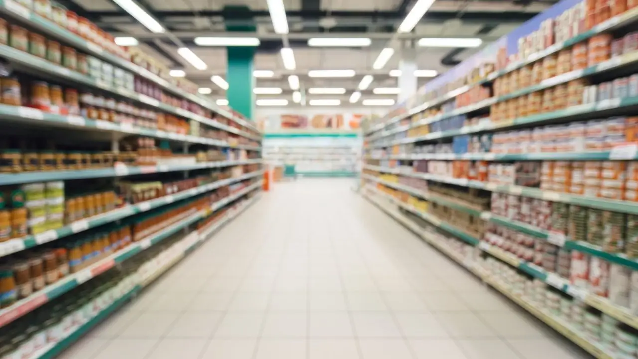 Bunt pracowników Biedronki - wnętrze przykładowego supermarketu