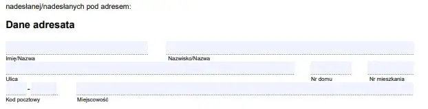 Pełnomocnictwo pocztowe 2 - fragment dokumentu