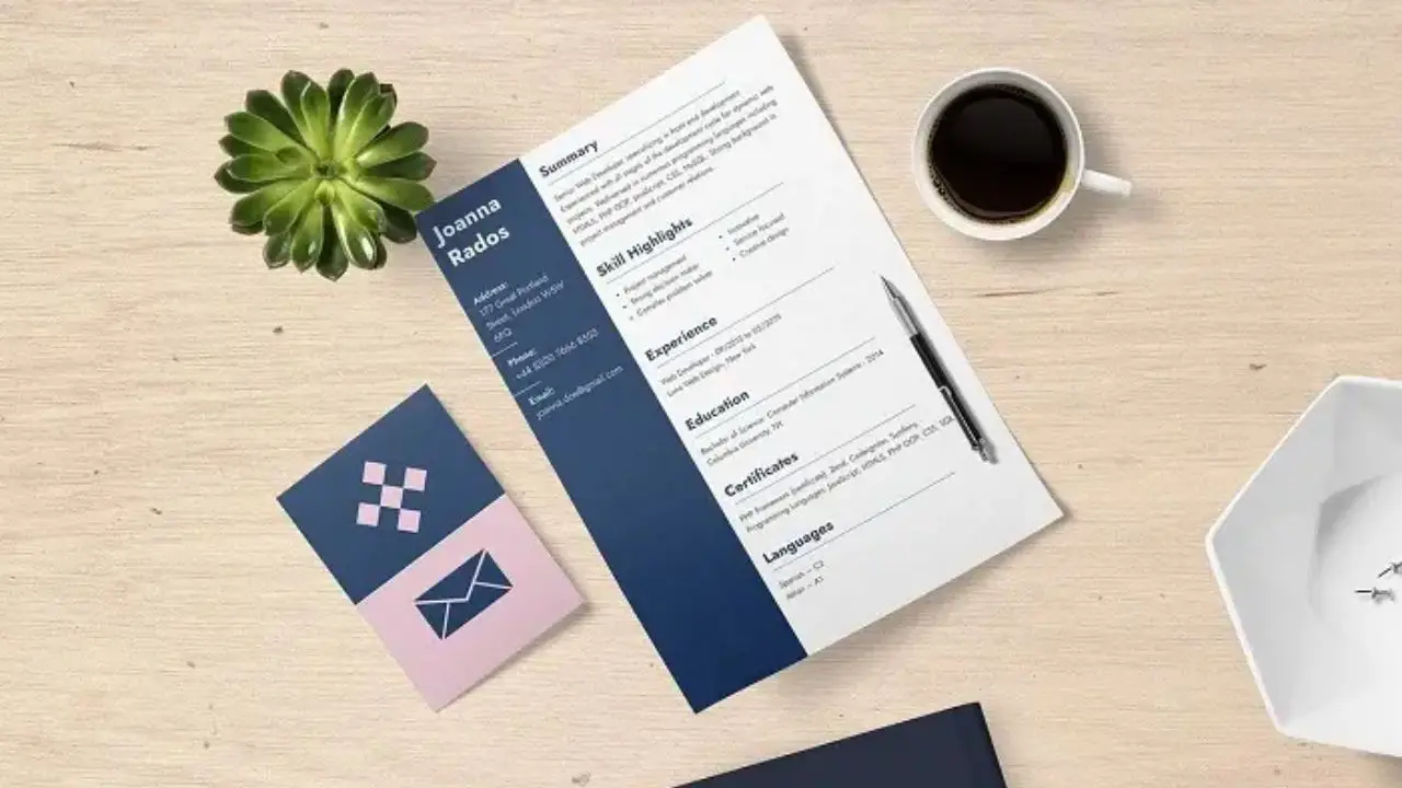 Jak napisać CV - dokument CV na blacie