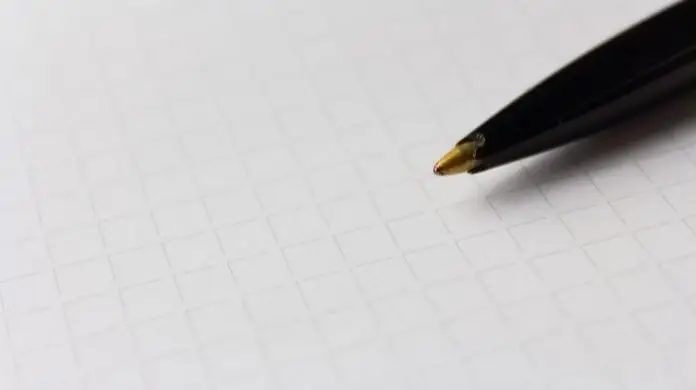 List motywacyjny - wzór ogólny - długopis na kartce papieru