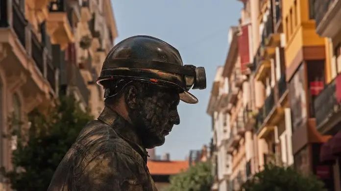 Jak zostać ratownikiem górniczym - zabrudzony górnik, który wyszedł z kopalni