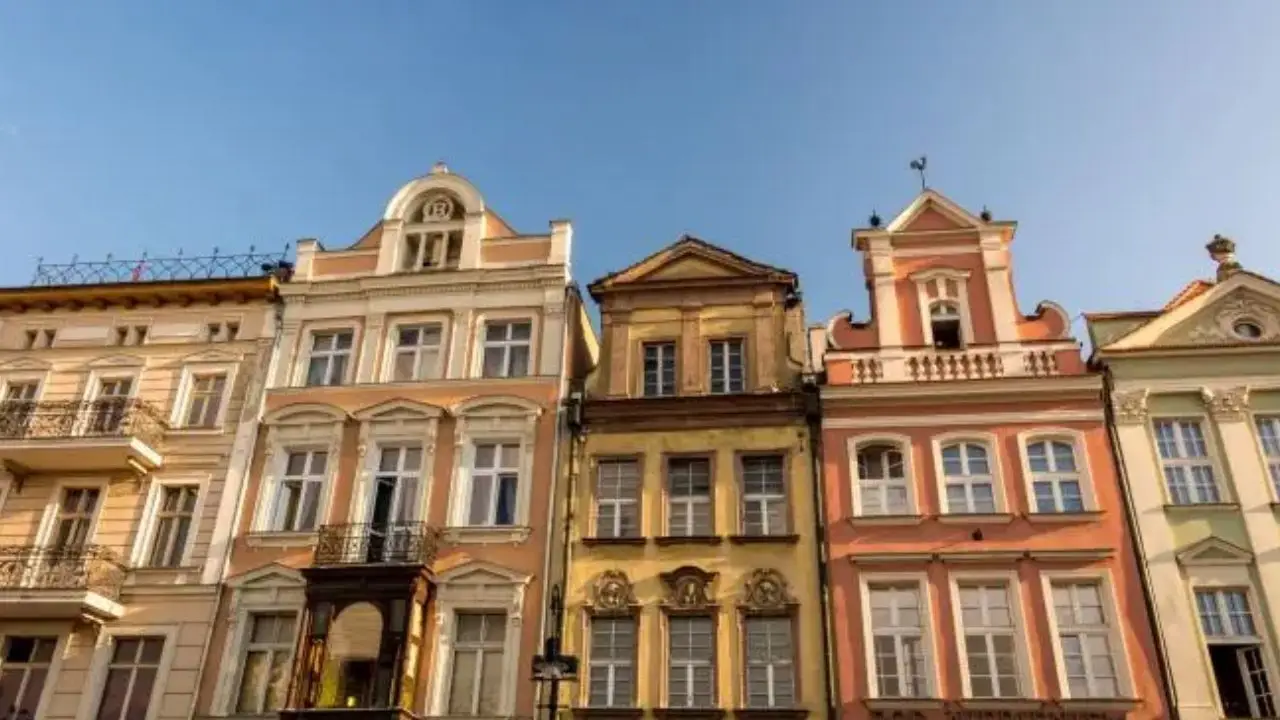Widok budynków w Poznaniu