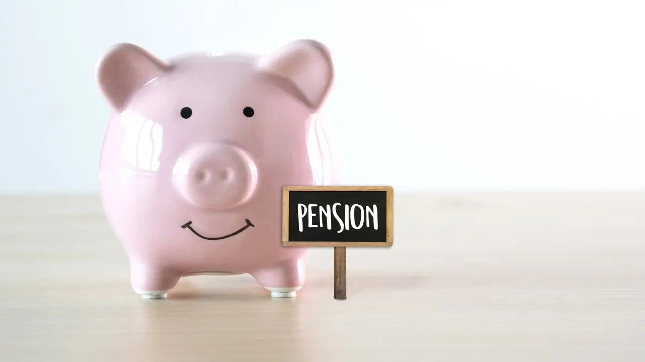 Świnka skarbonka z napisem pension