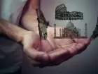 Historia sztuki - grafiki znanych budowli na dłoniach