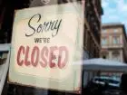 Napis "sorry, we are closed"
