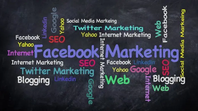 Ile kosztuje promocja firmy na Facebooku - tablica z napisami dotyczącymi marketingu online