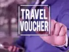 Travel voucher - napis - bon trusytyczny