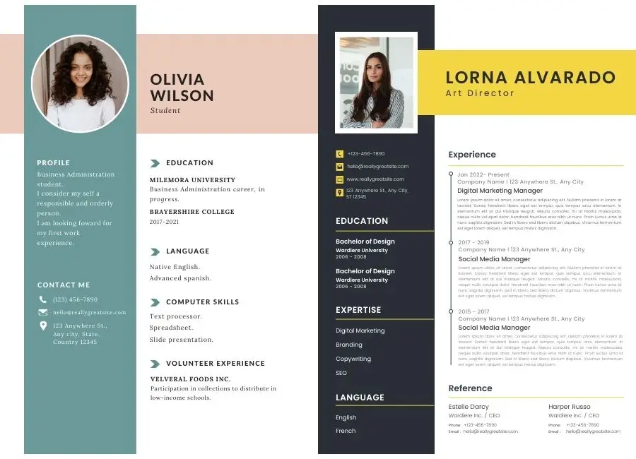Projekt CV w Canvie
