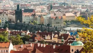 Pejzaż miejski widok Praga, republika Czech