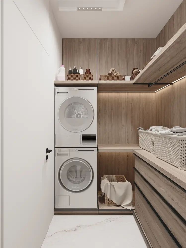 Garderoba w stylu modern classic - Architekt wnętrz Warszawa