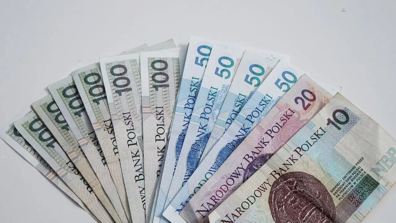Bon turystyczny Podlasie - banknoty polskie na białym tle