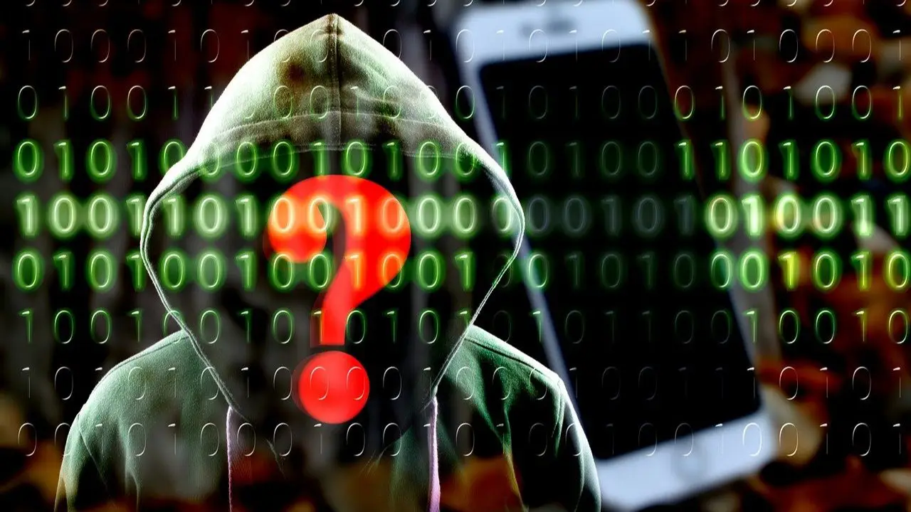 Oszustwo zwrot podatku - cyberprzestępca grafika z cyframi telefonem