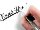 Referencje - napis thank you