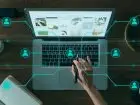 GoWork złoty profil dla firm - laptop i sieć połaczeń