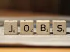 Zawód na Z - napis jobs ułożony z klockówy