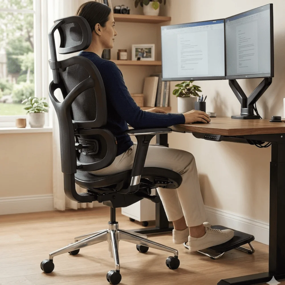 Fotel w domowym biurze od Diablo Chairs